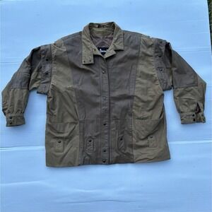 Vintage Leather Bomber Aviator Jacket Removable Sleeves Flyboy Flight Adult Sz L